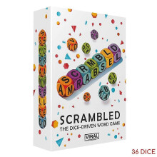 (1pc - 36 Dice) Scrambled Dice Word Game - Family Party Spelling Challenge Fast-Paced Board Game for 1-5 Players