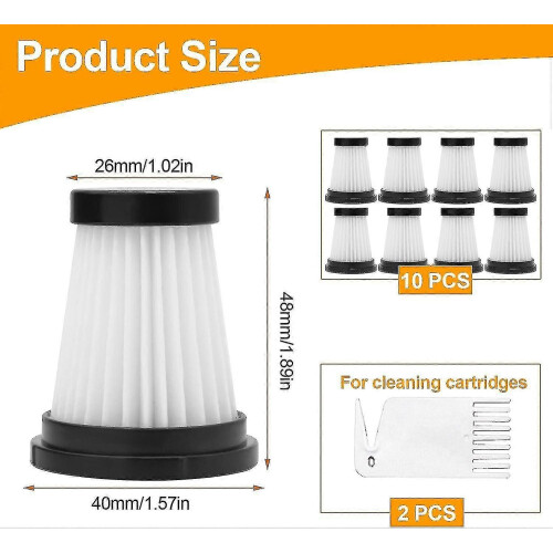 12er-Pack-Hepa-Filter für Genius Invictus One 1.0 1