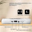 (White)KC-918 CD Player with LCD Screen Portable Bluetooth Speaker Audio Repeater for Home Car 5