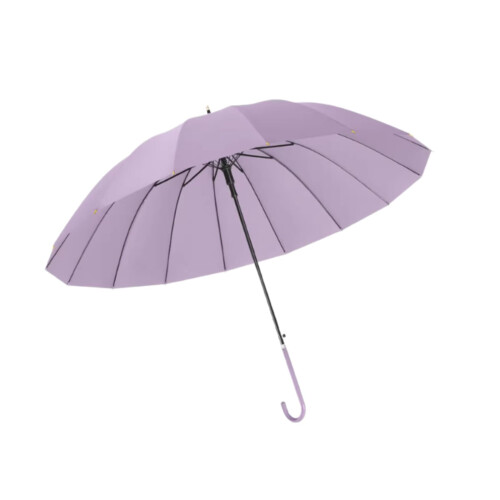 Large Windproof Golf Umbrella 105cm Coverage with Ergonomic Leather Handle and 16Rib Frame