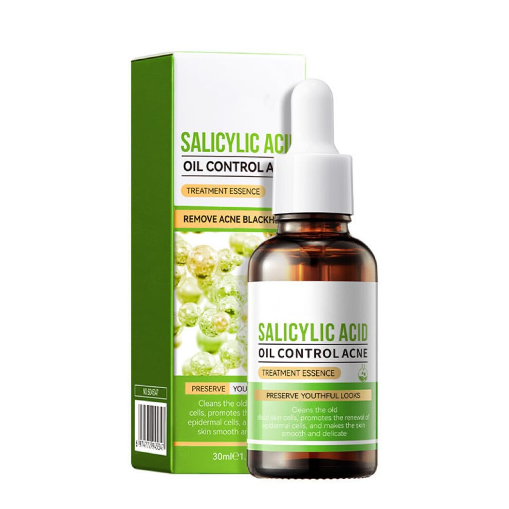 Green 2% Salicylic Acid Serum For Acne And Oily Skin, Clear Pores Fast, Bha Exfoliant 1Oz