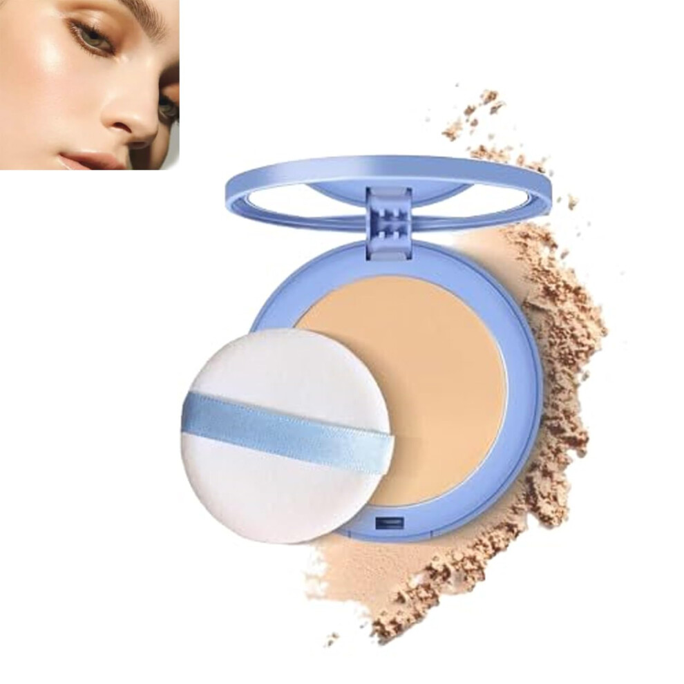 Beige Matte Pressed Powder 02 Natural Oil Control Formula Waterproof Long Lasting Finish