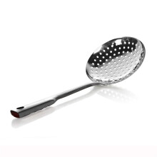 Stainless Steel Strainer with Fine Mesh Filtration and Ergonomic Handle for Large Kitchen Cooking