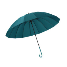 Golf Umbrella 41 Inch Windproof 16Rib Waterproof 210T Fabric with Ergonomic Leather Handle