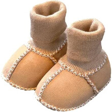 (12cm, Khaki) Warm Fur Baby Sock Shoes, Cute Fur Baby Sock Shoes, Winter Warm Snow Boots Soft Sole Crib Shoes Booties