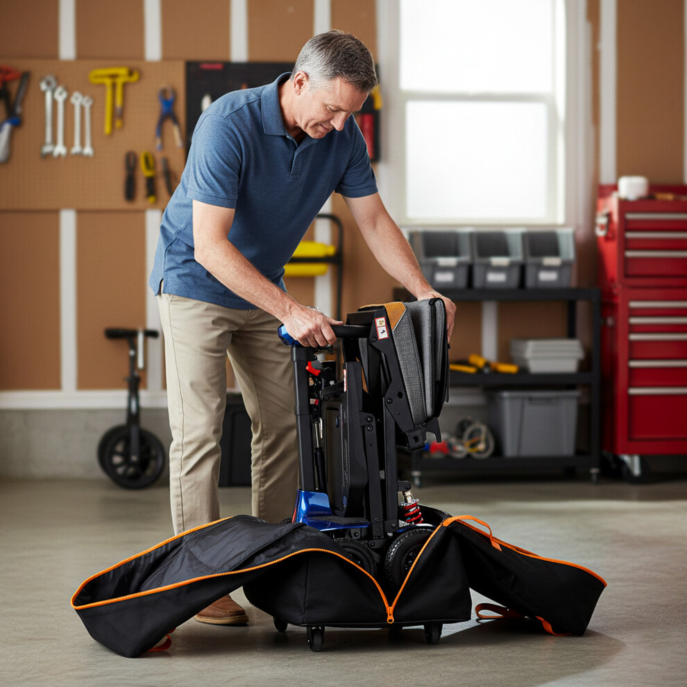 Monarch Mobility Genie Plus Folding Mobility Scooter Travel Bag Carry Case Transport Cover With Castors