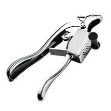 Stainless Steel Garlic Press with Ergonomic Long Handle, Easy Clean Manual Mincer for Kitchen