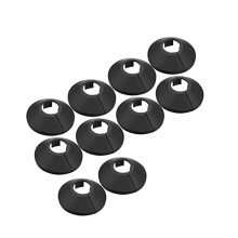 (Black) 10Pcs Radiator Pipe Cover Convenient Wall Pipe Tube Decoration Home Supply