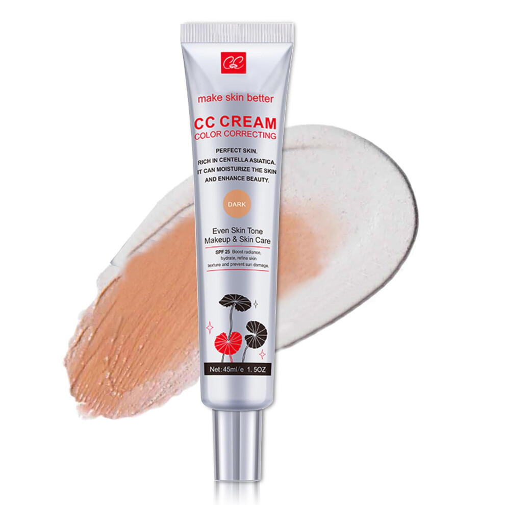 Cream/Dark Kakikeko Cc For Mature Skin Spf 25, Full Coverage Concealer, Moisturizing Matte Finish 01