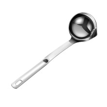Oil Strainer Ladle Stainless Steel Skimmer Spoon with Long Handle for Easy Grease Separation