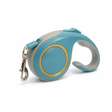 Retractable Dog Lead, 5M/16FT with Strong Nylon Tape Duty Extendable Dog Leads.360°Tangle-Free with Lock Button Leash with Anti-Slip Handle(Blue)