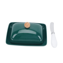 Butter Dish Ceramic Butter Keeper with Airtight Lid Elegant Porcelain Design for Kitchen Counter