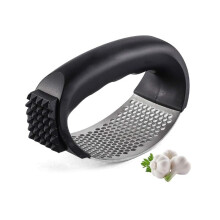 Garlic Press Stainless Steel Ergonomic Curved Grip Rust Proof Mincer for Garlic and Ginger
