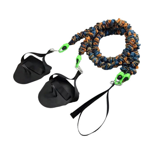 Λάστιχο Αντίστασης Κολύμβησης Dryland Powercord Latex με Κουπιά Professional, Κίτρινο 40lbs