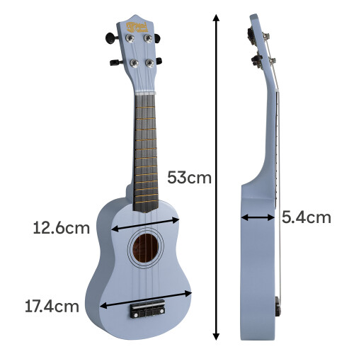 Soprano Ukulele Inc Bag Pick Strings Lavender Blue 1