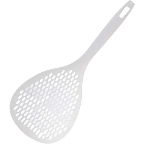Skimmer Ladle Large Capacity PP Plastic Kitchen Strainer Spoon with Fine Mesh for Cooking 1