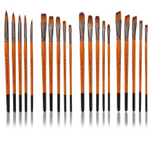 5Stk Künstler Pinsel Set Nylon Hochwertig Holzgriff Für Malerei