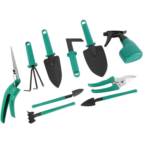 Gardening Tools Set with Spade, Shovel and Scissors, RustResistant Iron Kit for Yard Work 2