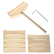 1 Set Guitar Fret Press Tool: Interchangeable Brass Radius Inserts - Heavy-Duty Metal Jig - Essential for Acoustic Electric Guitar Fretwork Maintenanc