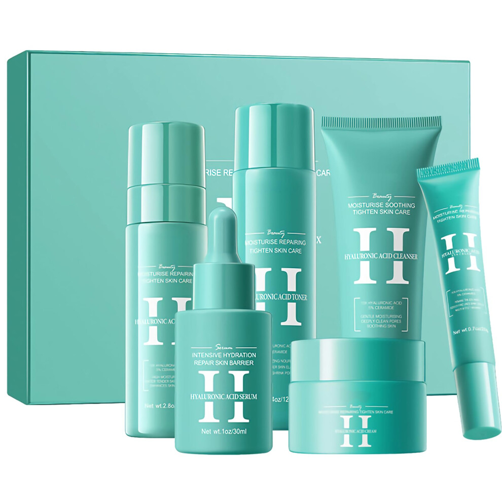 Skincare Set for Women and Teenage Girls, 6in1 Facial Skincare Kit with Deep Hydration, Gentle for All Skin Types