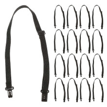 40pcs Black Adjustable Bow Tie Straps Elastic Bow Tie Extenders with Plastic Insert Buckle Handmade Pre-Tied Bowknot Strap for Adults Women Men