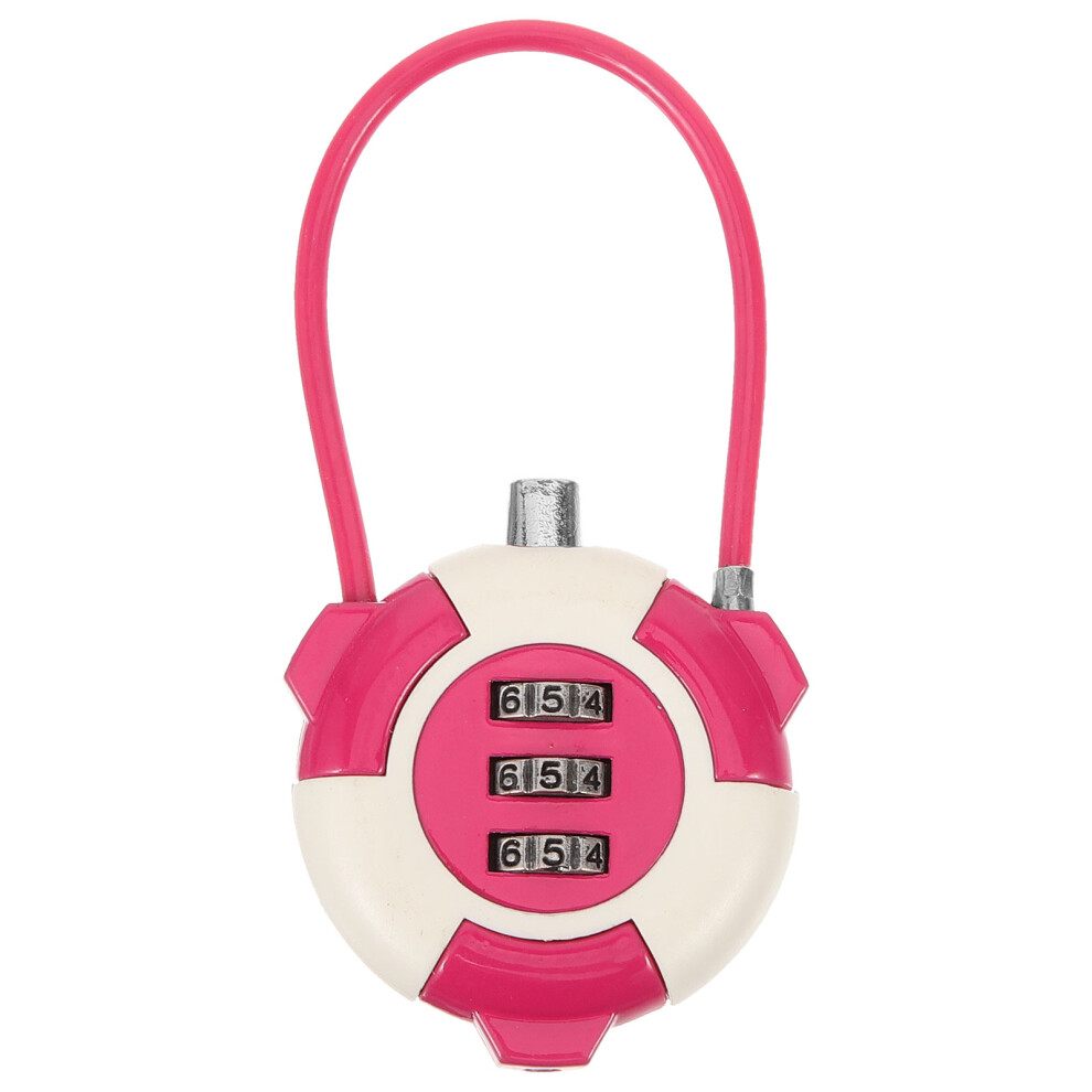 Small Combination Lock Wire Lock Rosy Zinc Alloy 1Pack 3054252282292