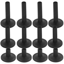 12Pcs Durable Plastic Cymbal Sleeves for Drum Kit Accessories Black
