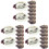 24Pcs Realistic Artificial Oyster Models Durable PVC Fake Food Props 4