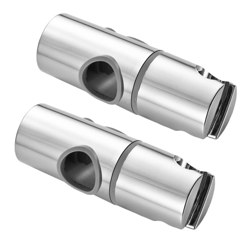 2Pcs Abs Adjustable Hand Shower Rack Silver Slide Bar Shower Holder 3171083362969