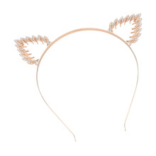 1Pc Headband Rhinestone Hollow Cat Ear Hair Clasp For Costume Party
