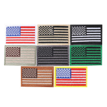 8Pcs America Flag Embroidered Patches Cloth Applique for Clothes Decor