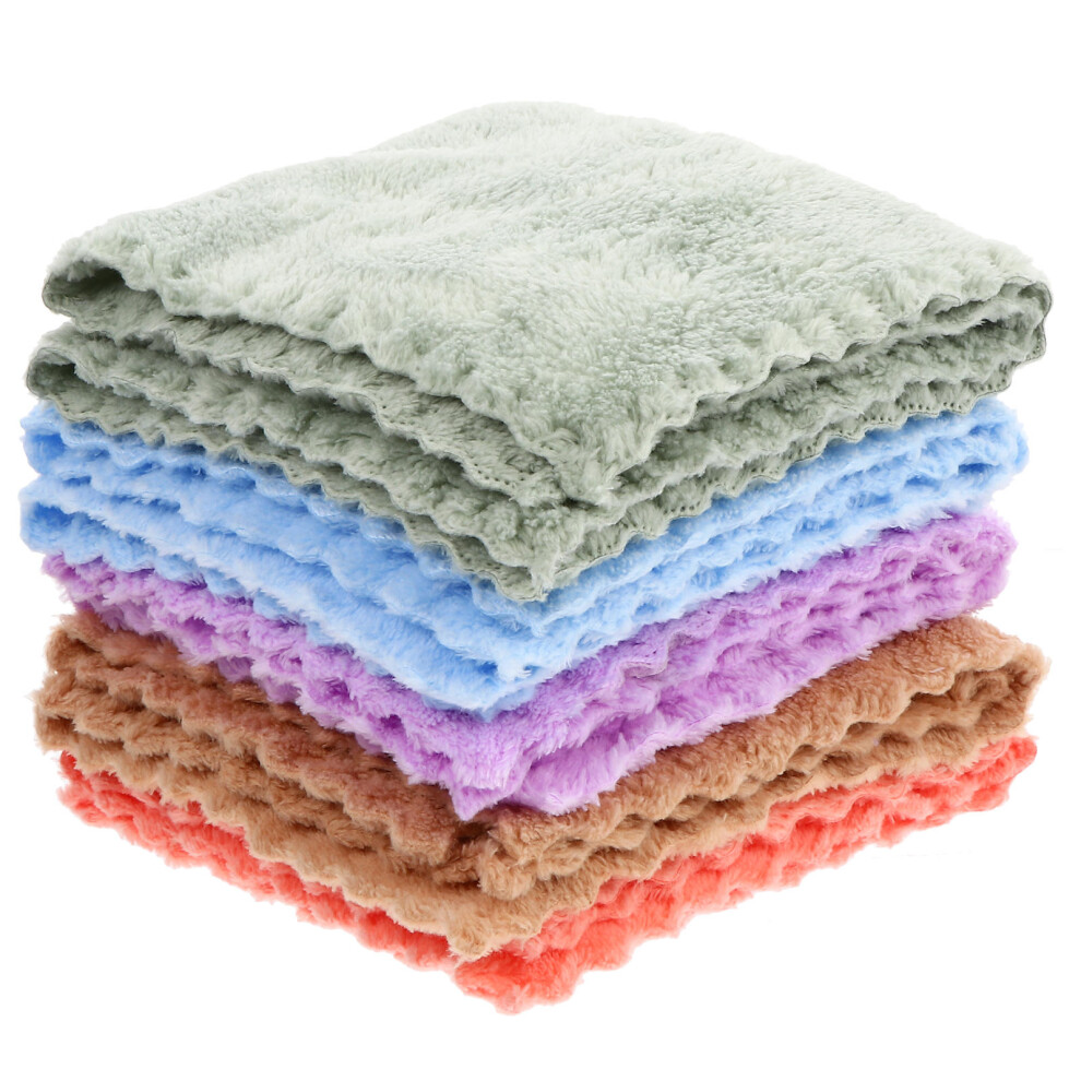 10Pcs Newborn Washcloths Ultra Soft Water Absorption Baby Bath Towels Solustre