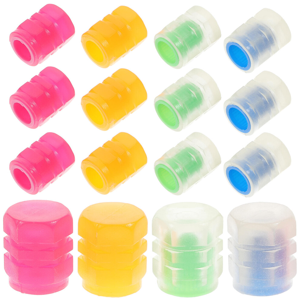 24Pcs Glow In The Tire Valve Stem Caps Dark 013609806096