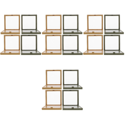 16 Pcs Desktop Floating Display Frame Transparent Jewelry Holder 1