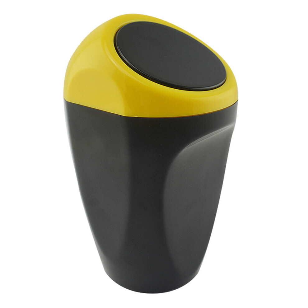 2Pcs Car Trash Can Convenient Auto Garbage Holder Yellow 013714236238