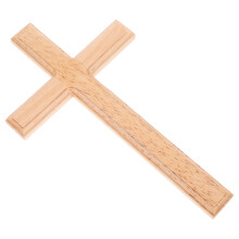 Wooden Cross Ornament For Wall Hanging Christian Religious Decor Crafted From Natural Wood For Home And Church Display