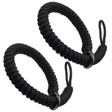 2St Zwarte Camera Polsband Quick Release Met Rvs Ring Duurzaam
