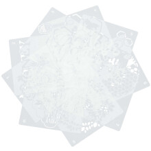 9Pcs Pet Painting Stencils Bee Pattern for DIY Crafts White Reusable