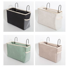 1Pc Felt Fabric Bedside Storage Bag Hanging Organizer White Durable