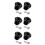 3Sets Black Roller Skates Brake Pads Durable PU Toe Stops for Safety 8