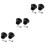 3Sets Black Roller Skates Brake Pads Durable PU Toe Stops for Safety 5