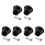 3Sets Black Roller Skates Brake Pads Durable PU Toe Stops for Safety 2