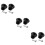 3Sets Black Roller Skates Brake Pads Durable PU Toe Stops for Safety 9