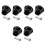 3Sets Black Roller Skates Brake Pads Durable PU Toe Stops for Safety 3