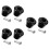 3Sets Black Roller Skates Brake Pads Durable PU Toe Stops for Safety 7