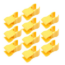 10Pcs Football Soccer Training Buckles Yellow PP Reusable Clip-on