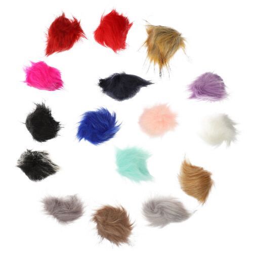 32Pièces Pompons En Fourrure Colorés Pour Décor Et Couture Confortable