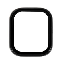 Black Pc Watch Cover with Tempered Glass Scratch-Proof Protector