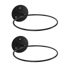 1Set Durable Black Iron Basketball Rack Wall-Mounted Storage Holder