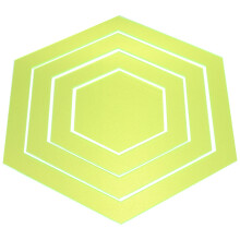 4pcs clear acrylic hexagon quilting ruler for patchwork sewing cutting